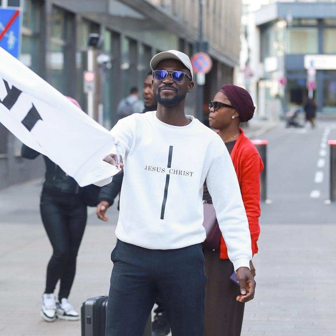 An LCC member taking part in outreach in Luxembourg